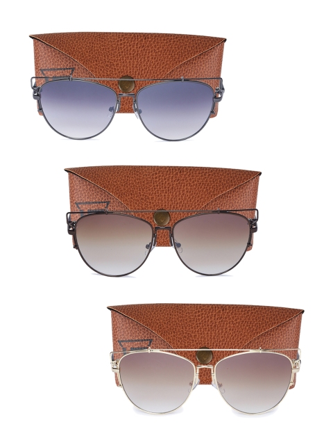 

Swiss Design Unisex Set Of 3 Aviator Sunglasses SDSG48, Black