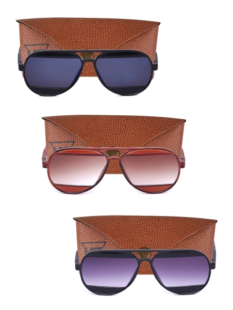

Swiss Design Unisex Set of 3 Aviator Sunglasses SDSG101, Black
