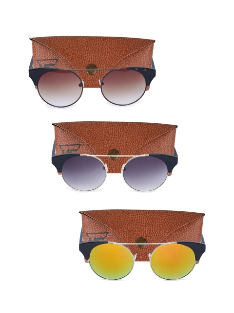 

Swiss Design Unisex Pack Of 3 Other Sunglasses SDSG20, Brown