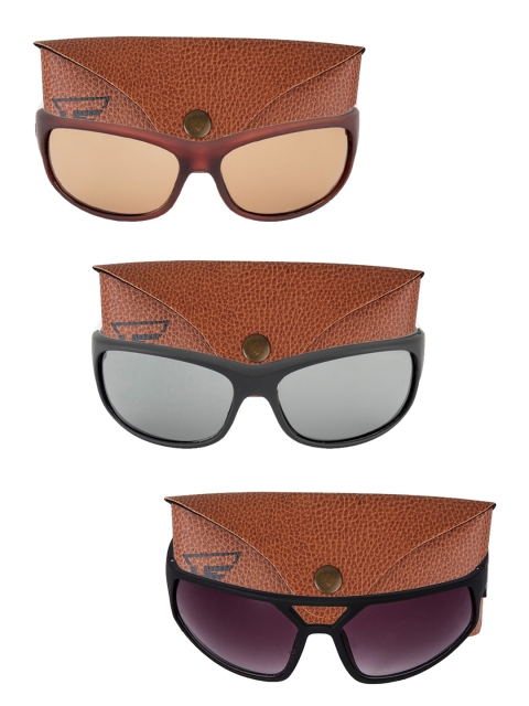 

Swiss Design Pack Of 3 Unisex Rectangle UV Protected Sunglasses SDSG108, Brown