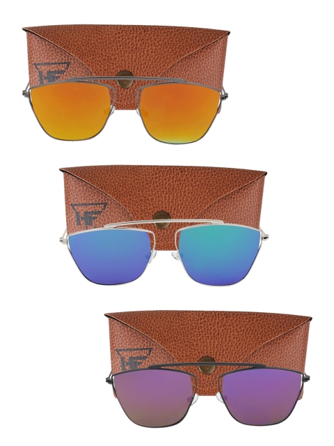 

Swiss Design Unisex Pack Of 3 Square Sunglasses SDSG5, Purple