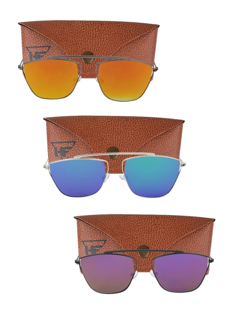 

Swiss Design Unisex Pack of 3 Square Sunglasses SDSG4, Purple