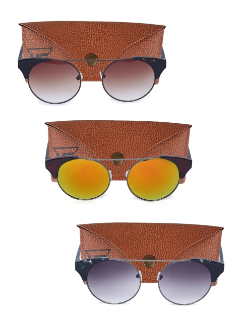 

Swiss Design Unisex Pack Of 3 Round Sunglasses SDSG23, Brown