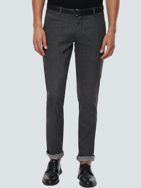 

Louis Philippe Sport Men Grey Slim Fit Low-Rise Regular Trousers