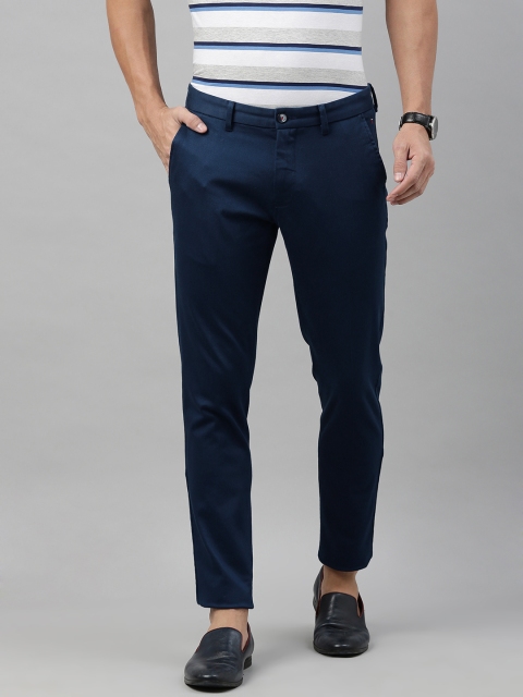 

Louis Philippe Sport Men Blue Comfy Tapered Fit Solid Regular Trousers