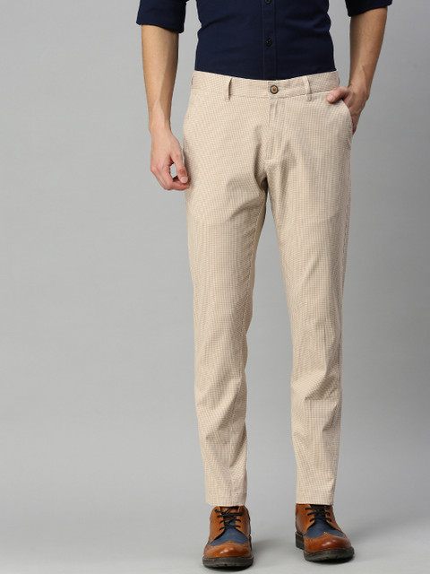

Louis Philippe Sport Men Beige Tapered Fit Solid Regular Trousers