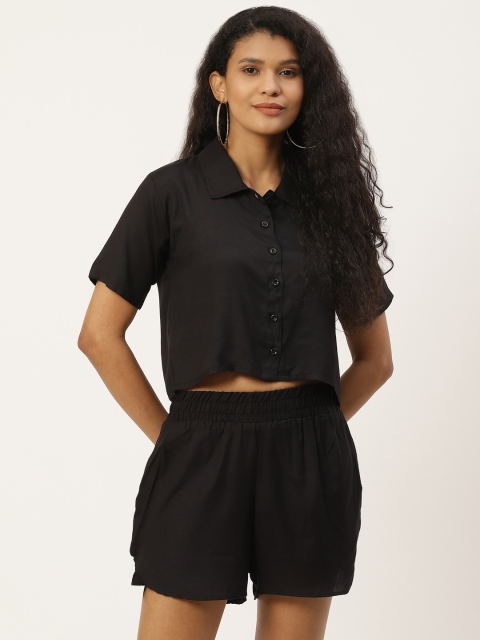 

Trend Arrest Women Black Solid Two-Piece