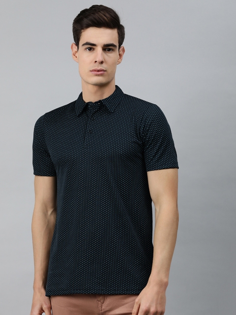 

MARCA Disati Men Black Printed Polo Collar T-shirt