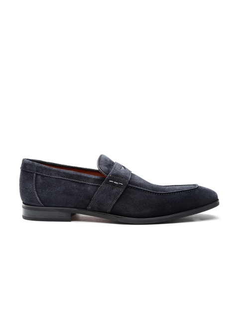 

GEOX Respira Men Navy Breathable Italian Patent Suede Formal Shoes, Navy blue