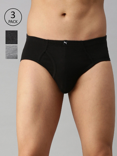 

Puma Men Pack of 3 Assorted Basic Plain Briefs