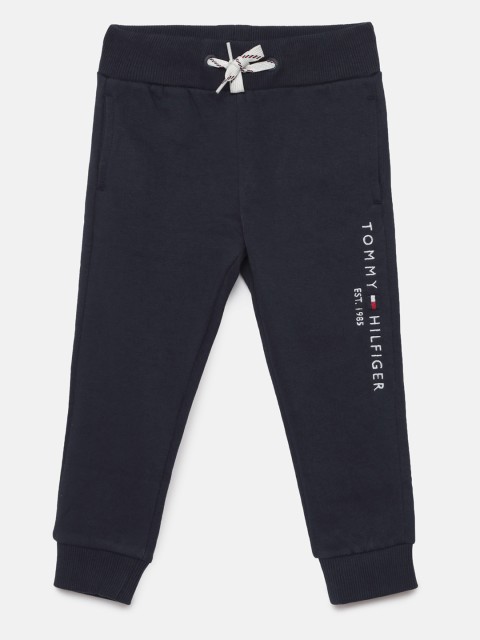 

Tommy Hilfiger Boys Navy Blue Solid Slim Fit Joggers
