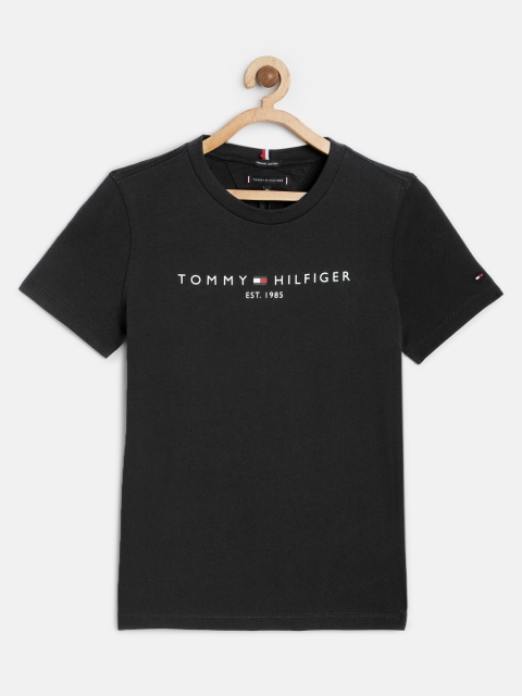 

Tommy Hilfiger Boys Black Printed Pure Cotton Round Neck T-shirt