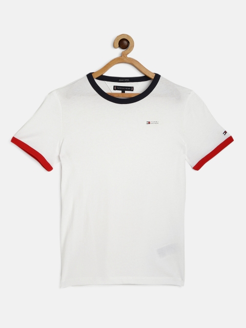 

Tommy Hilfiger Boys White Solid Organic Cotton Sustainable T-shirt