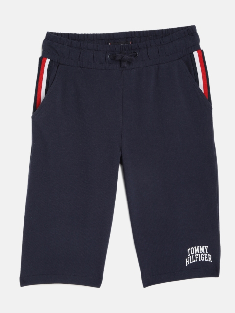 

Tommy Hilfiger Boys Navy Blue Solid Regular Fit Shorts