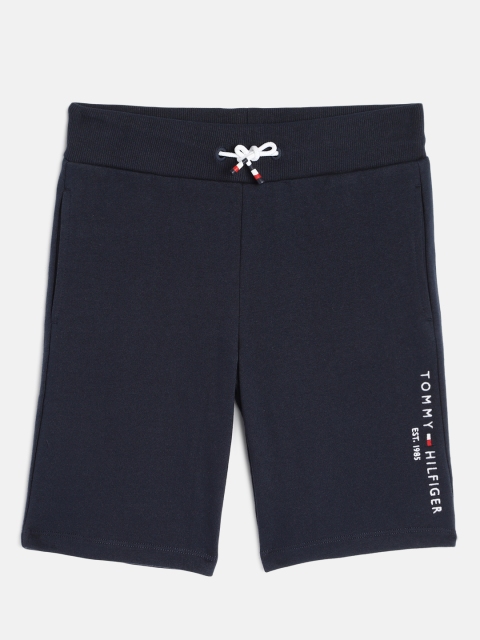 

Tommy Hilfiger Boys Navy Blue Solid Regular Fit Regular Shorts