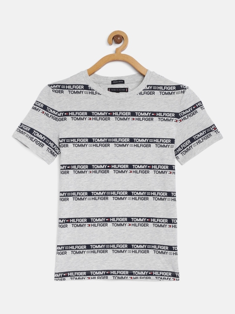 

Tommy Hilfiger Boys Grey Printed Organic Cotton Sustainable T-shirt