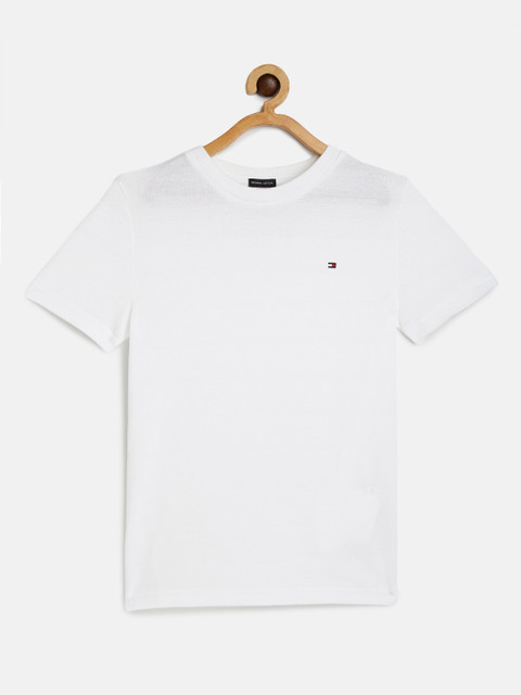 

Tommy Hilfiger Boys White Solid Organic Cotton Sustainable T-shirt