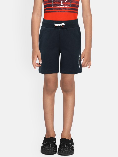 

Tommy Hilfiger Boys Navy Blue Solid Pure Cotton Regular Fit Shorts