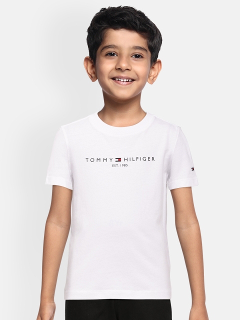 

Tommy Hilfiger Boys White Round Neck Pure Cotton T-shirt