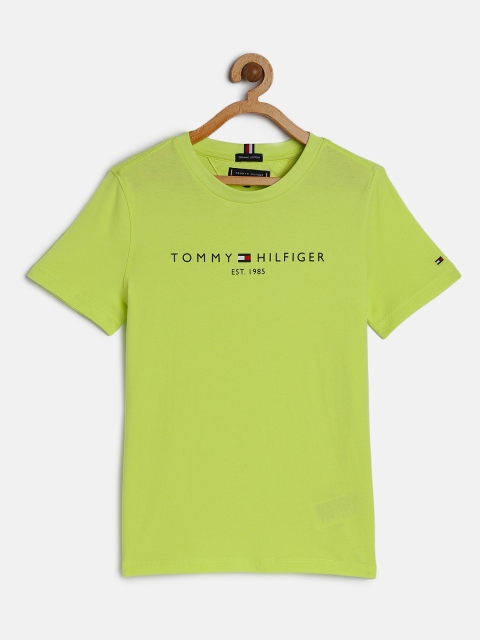 

Tommy Hilfiger Boys Lime Green Printed Round Neck T-shirt