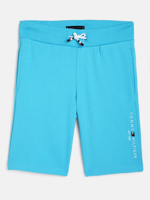 

Tommy Hilfiger Boys Blue Solid Regular Fit Shorts