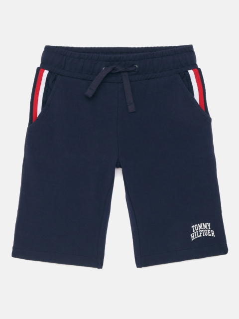 

Tommy Hilfiger Boys Navy Blue Solid Regular Fit Shorts