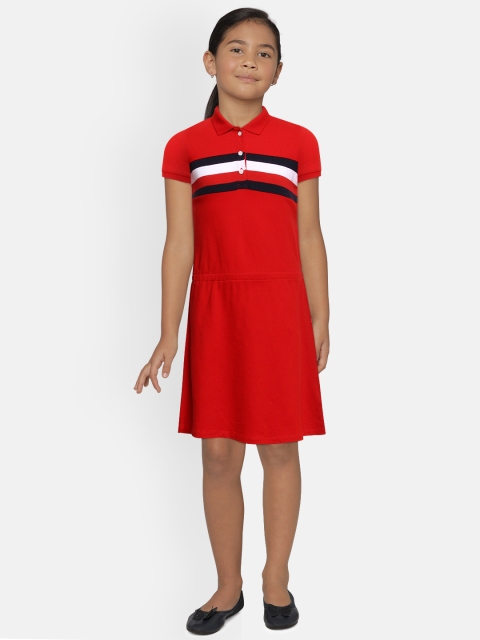 

Tommy Hilfiger Girls Red Striped T-shirt Dress