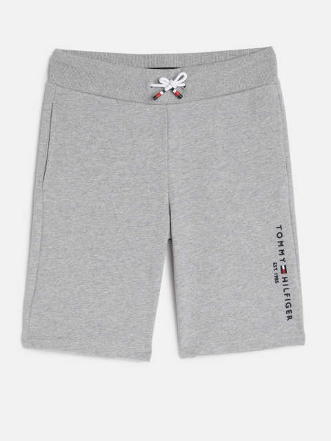

Tommy Hilfiger Boys Grey Melange Solid Regular Fit Regular Shorts