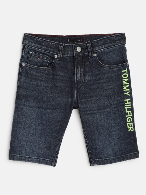 

Tommy Hilfiger Boys Blue Solid Regular Fit Denim Shorts