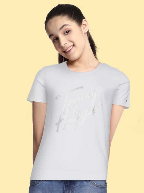 

Tommy Hilfiger Girls White Printed Organic Cotton Sustainable T-shirt