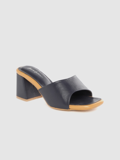 

Mast & Harbour Navy Blue Solid Block Heels