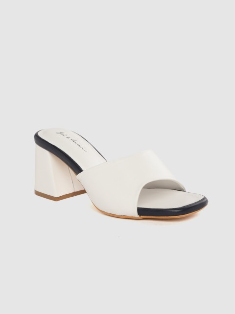 

Mast & Harbour Women White Solid Block Heels