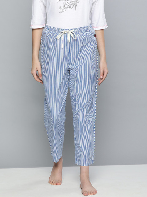 

Chemistry Woman's Blue and White Striped Lounge Pants