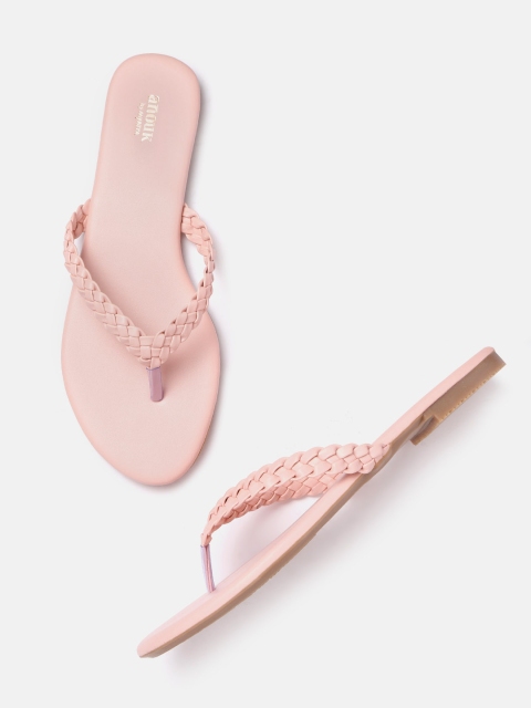 

Anouk Women Pink Braided Open Toe Flats