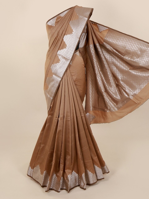 

Pothys Cream-Coloured Solid Saree