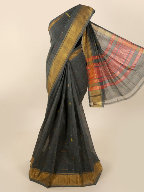 

Pothys Grey Woven Design Saree