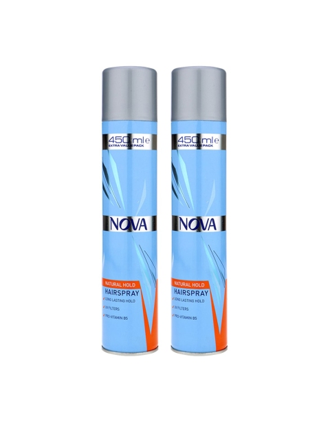 

NOVA Unisex Blue Natural Hold Hair Spray, 450ml (Pack of 2)