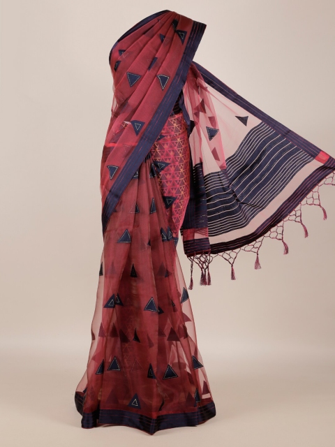 

Pothys Maroon Woven Design Saree