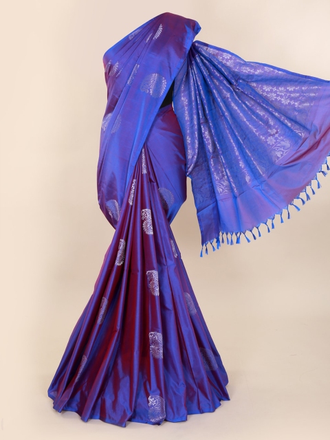 

Pothys Violet Solid Saree