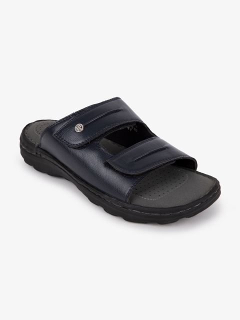 

Duke Men Navy Blue Solid Slip-On