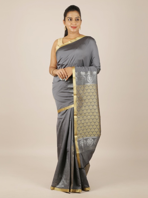 

Pothys Grey Woven Design Art Silk Saree