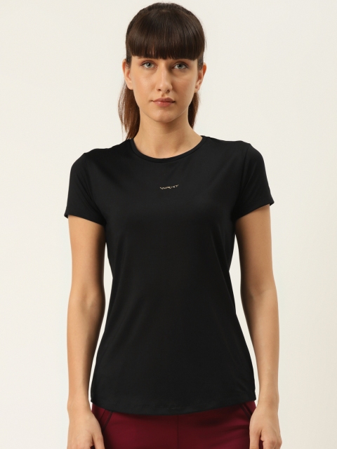 

Sweet Dreams Women Black Solid Round Neck T-shirt