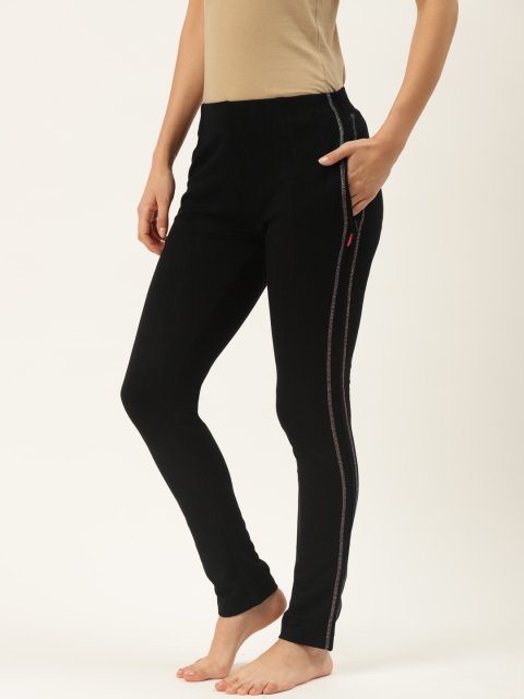 

Sweet Dreams Women Black Solid Lounge Pants