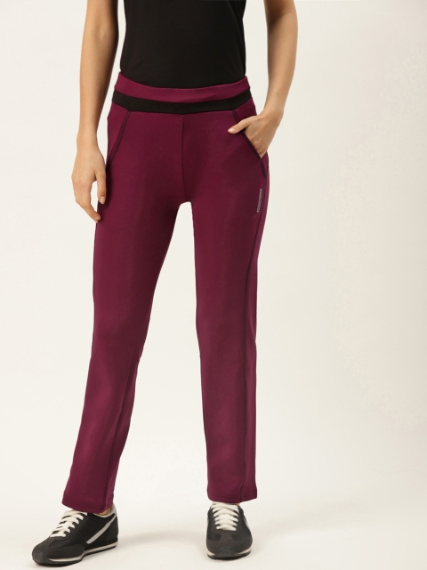 

Sweet Dreams Women Burgandy Slim Fit Solid Track Pants, Burgundy