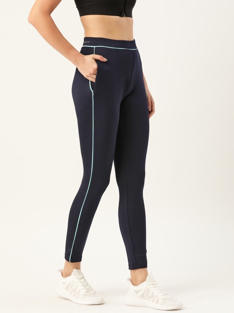 

Sweet Dreams Women Navy Blue High Rise Solid Cropped Tights