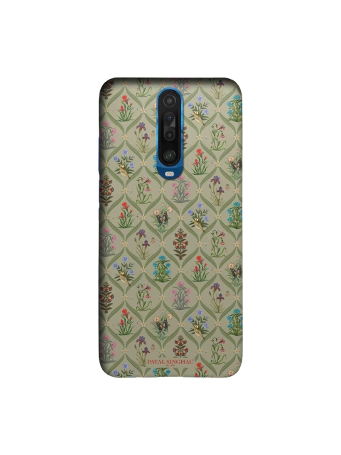 

macmerise Grey & Green Mughal Motifs By Payal Singhal Sleek Xiaomi Poco X2 Case