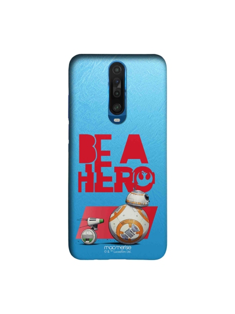 

macmerise Turquoise Blue & Red Be A Hero Printed Xiaomi Poco X2 Back Case
