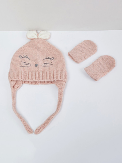 

max Girls Pink Solid Beanie