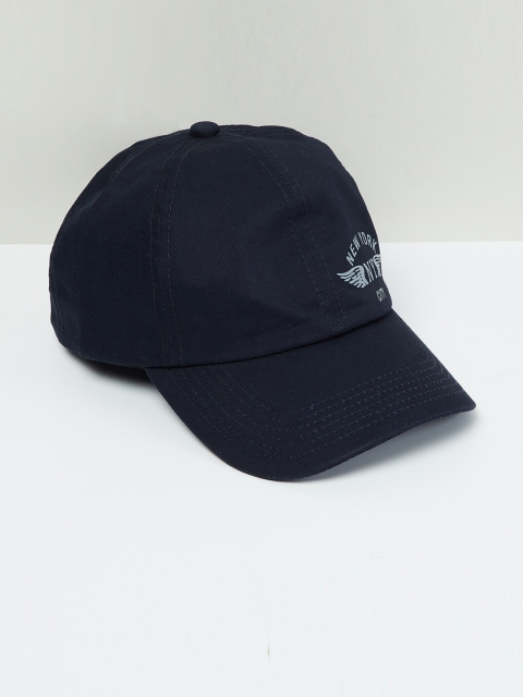 

max Boys Blue & Grey Solid Baseball Cap