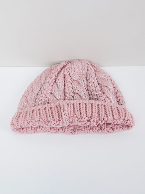 

max Girls Pink Self Design Beanie